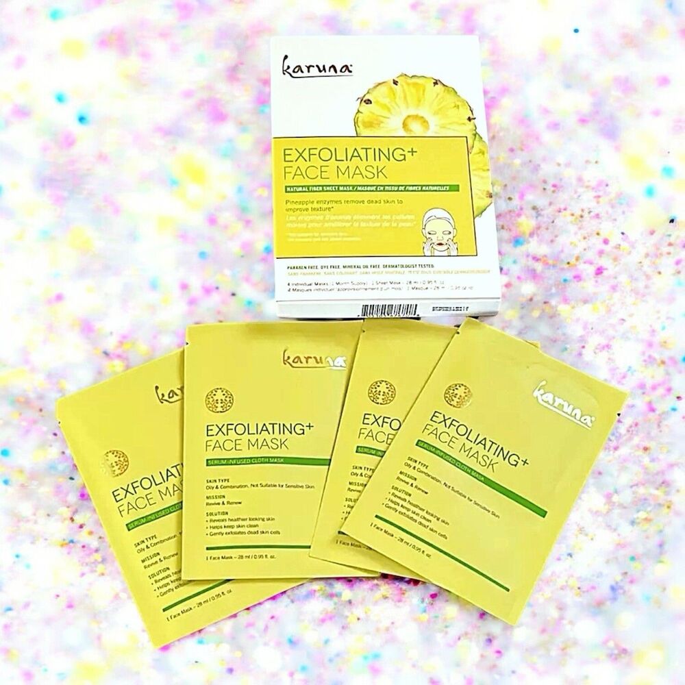 Karuna Exfoliating+ Face Mask (4 Ct) New In Box MSRP $28